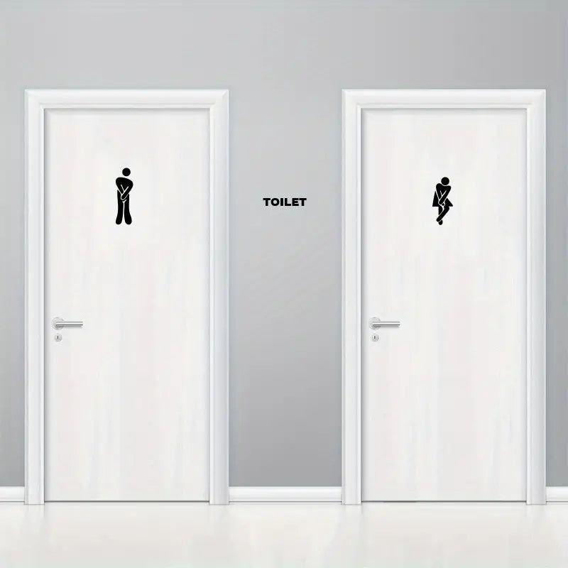 Bathroom Door Sign Sticker