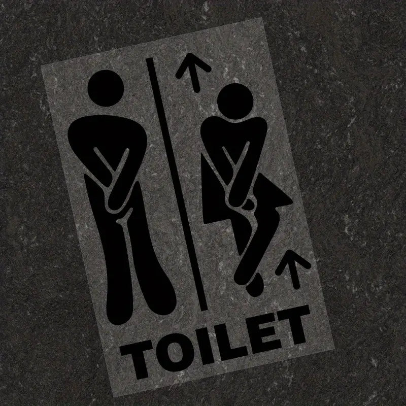 Bathroom Door Sign Sticker