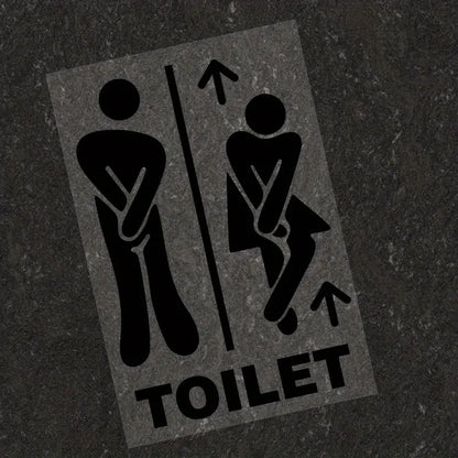 Bathroom Door Sign Sticker