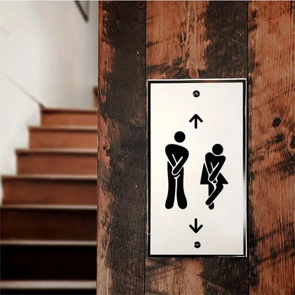 Bathroom Door Sign Sticker
