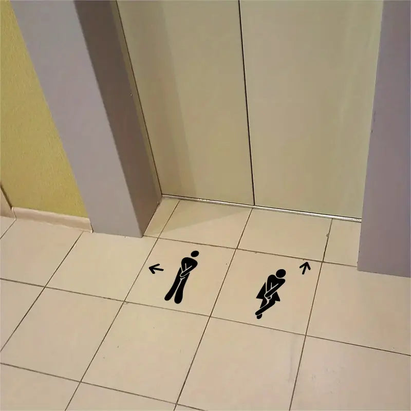 Bathroom Door Sign Sticker