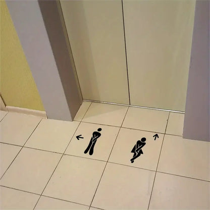 Bathroom Door Sign Sticker