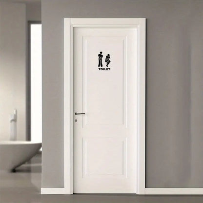 Bathroom Door Sign Sticker