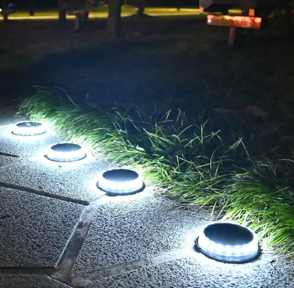 4Pack Solar Ground Lights for Outdoor Garden Decoration