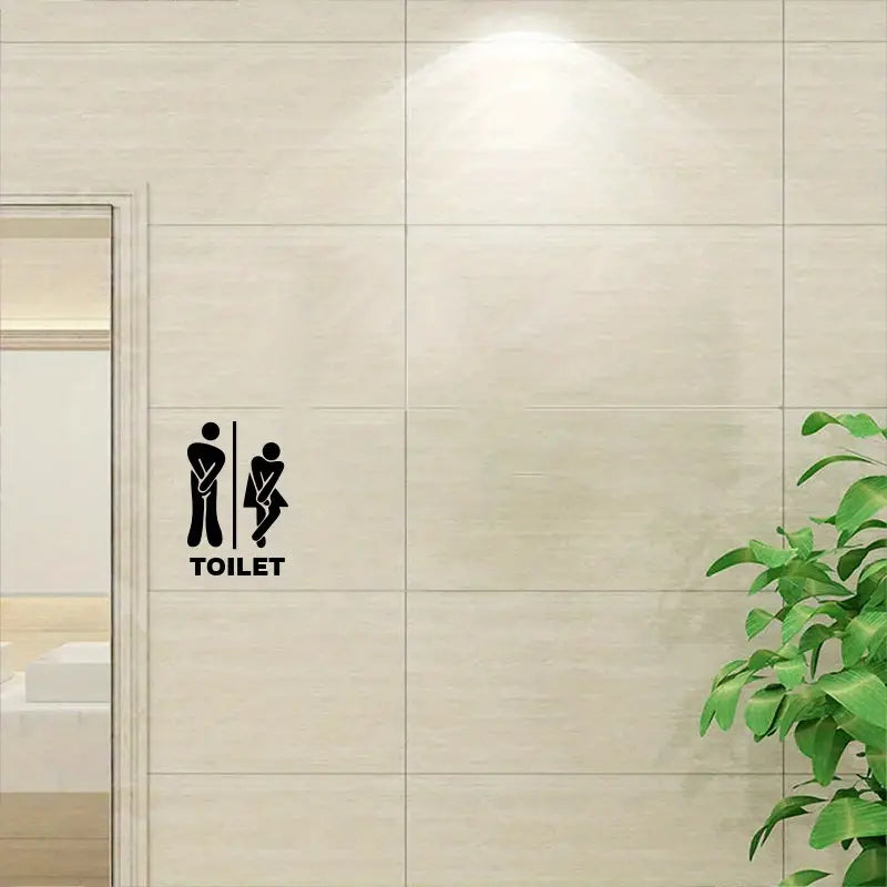 Bathroom Door Sign Sticker