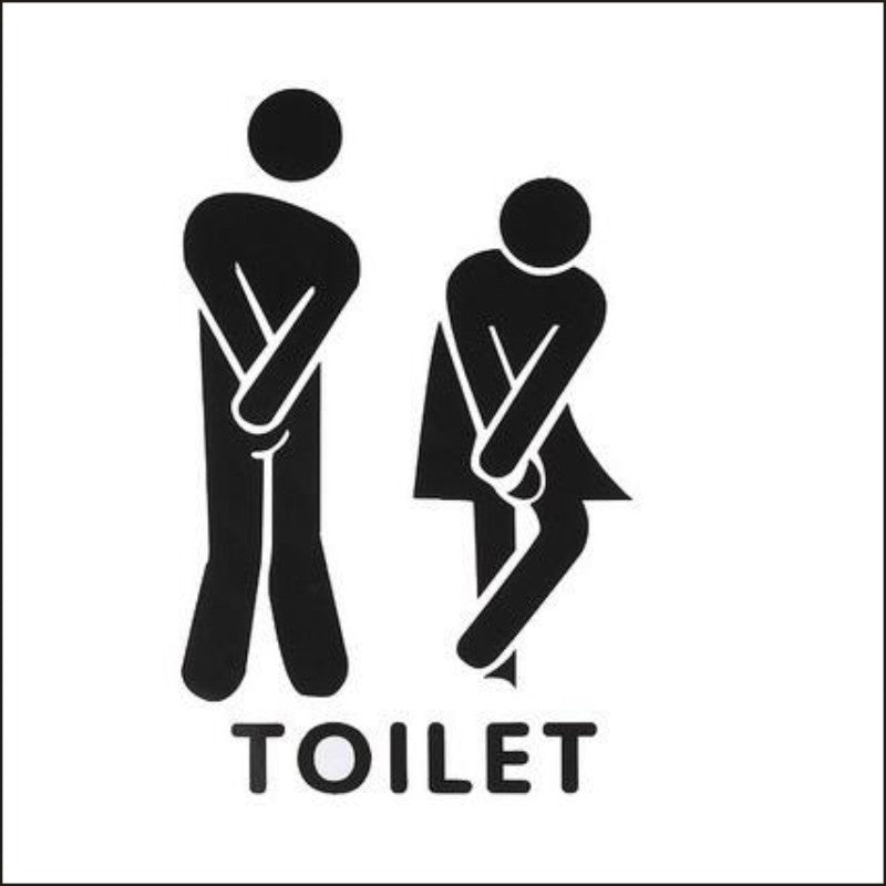 Bathroom Door Sign Sticker