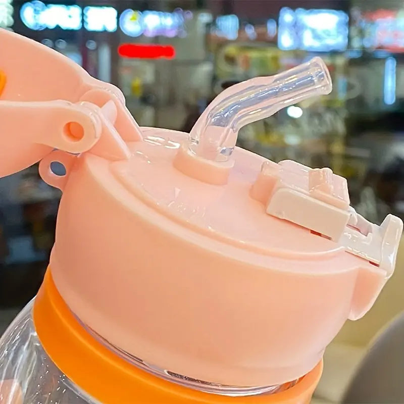Cartoon Antler Water Bottle with Strap