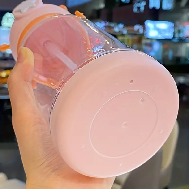Cartoon Antler Water Bottle with Strap