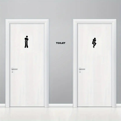 Bathroom Door Sign Sticker