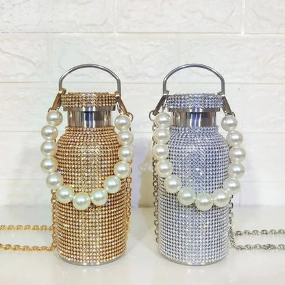 Rhinestone Stainless Steel Thermal Bottle