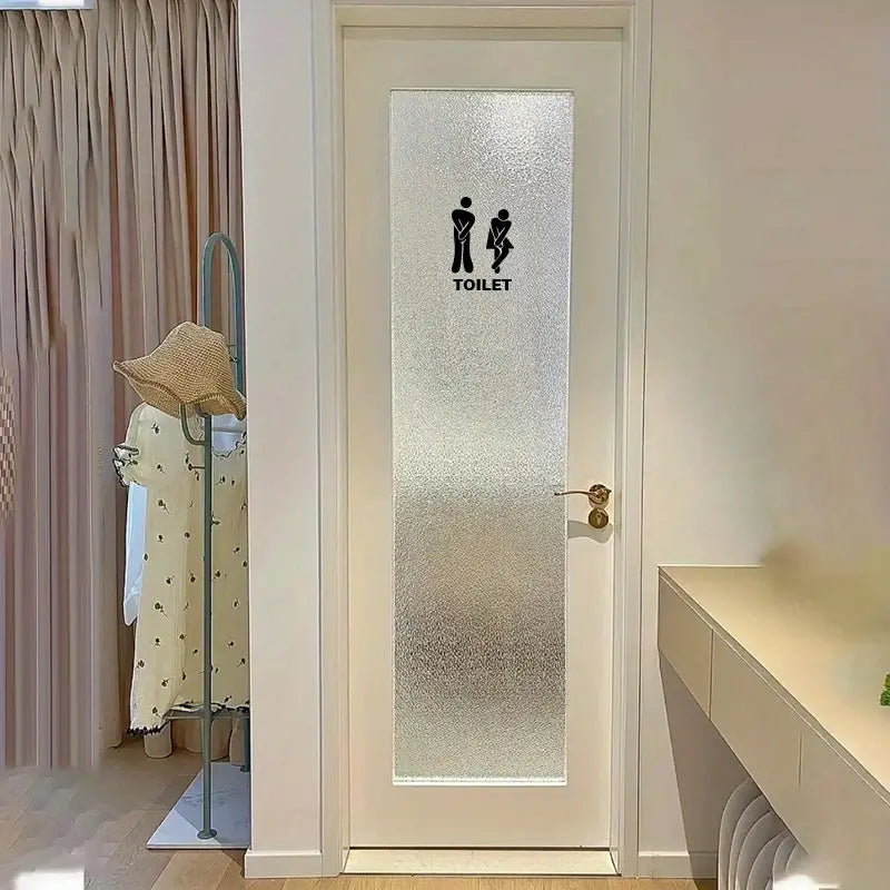 Bathroom Door Sign Sticker